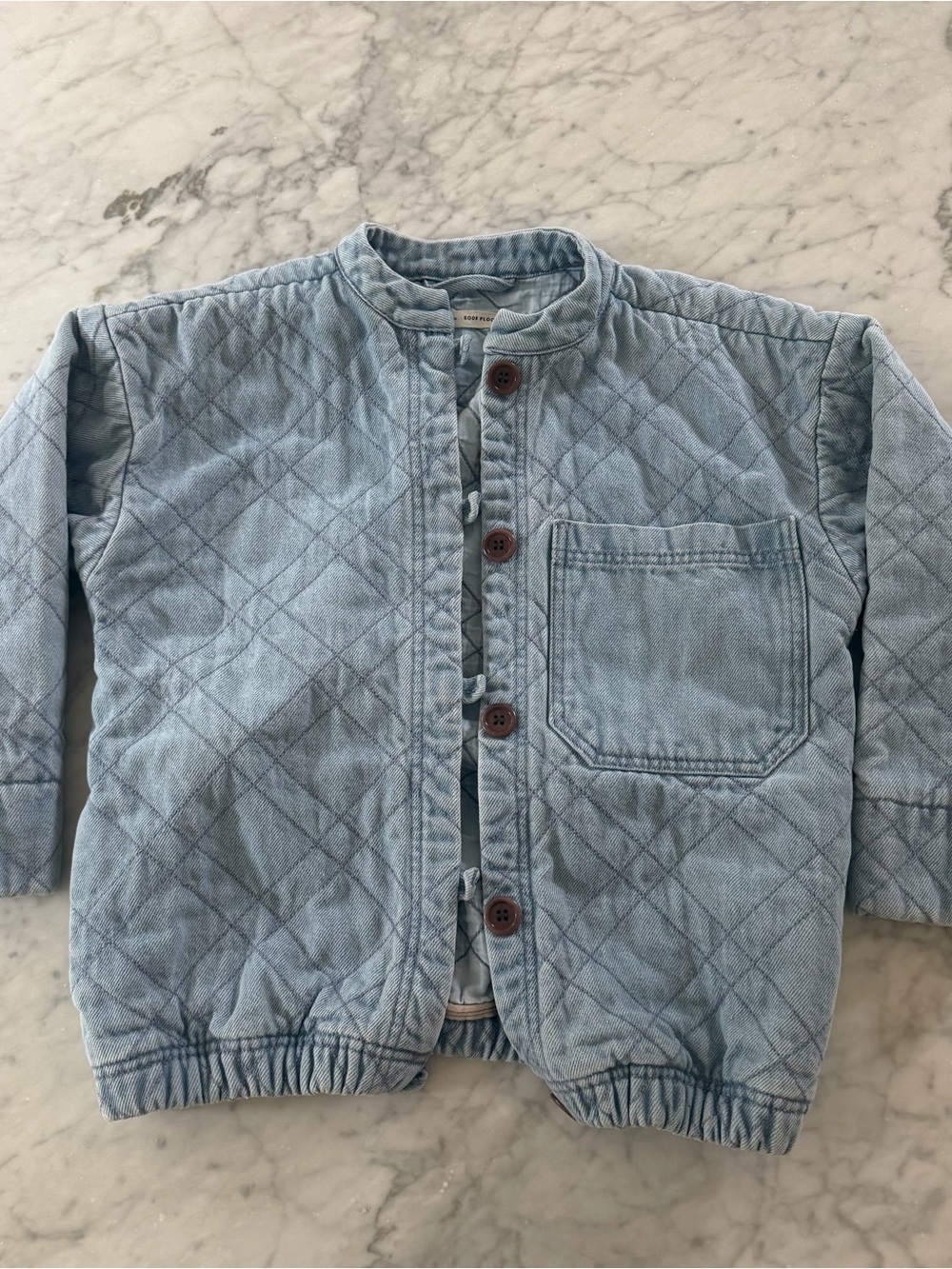 Soor Ploom Denim Quilted Jacket